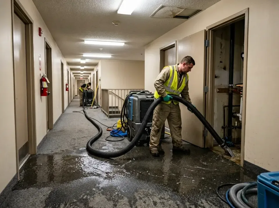 multi-unit-apartment-hallway-f-005 — frequently asked questions, Emergency Burst Pipe Water Extraction & Removal in Newcomer…